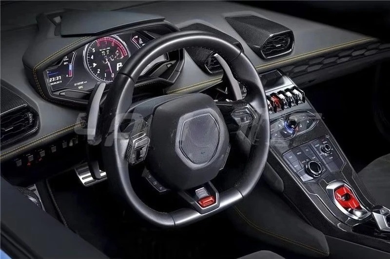 Trade Assurance Plain Dry Carbon Interior Trim Fit For 2014-2019 Huracan LP610-4 & LP580-2 Coupe Spyder Steering Wheel Panel